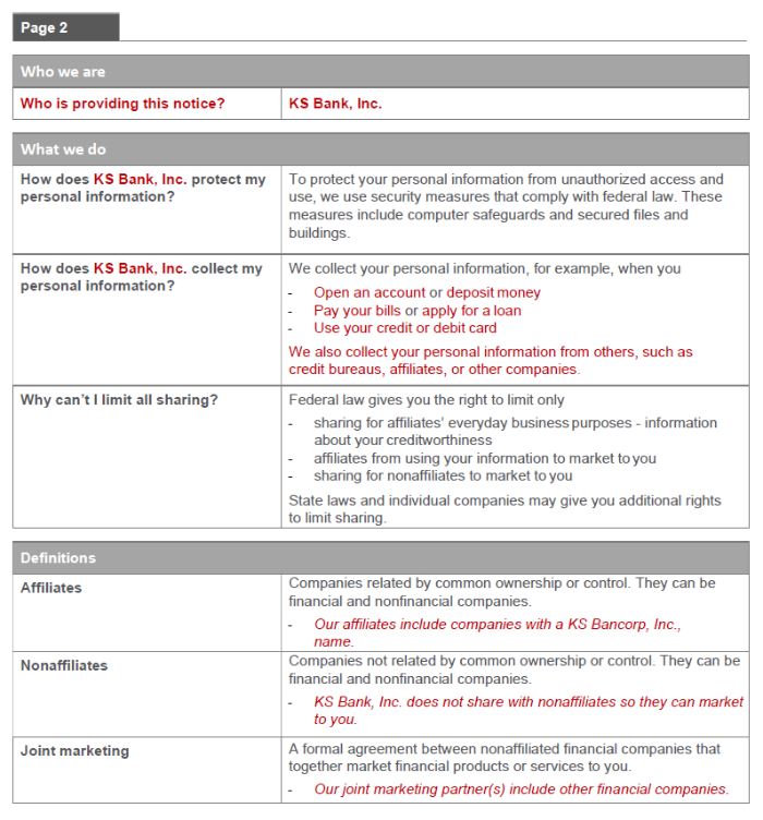 privacy statement page 2
